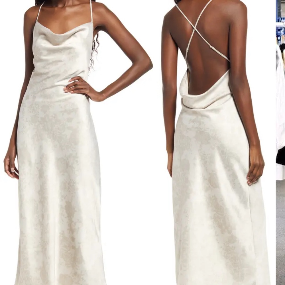 Wayf Nanette Floral Jacquard Midi Dress NWT